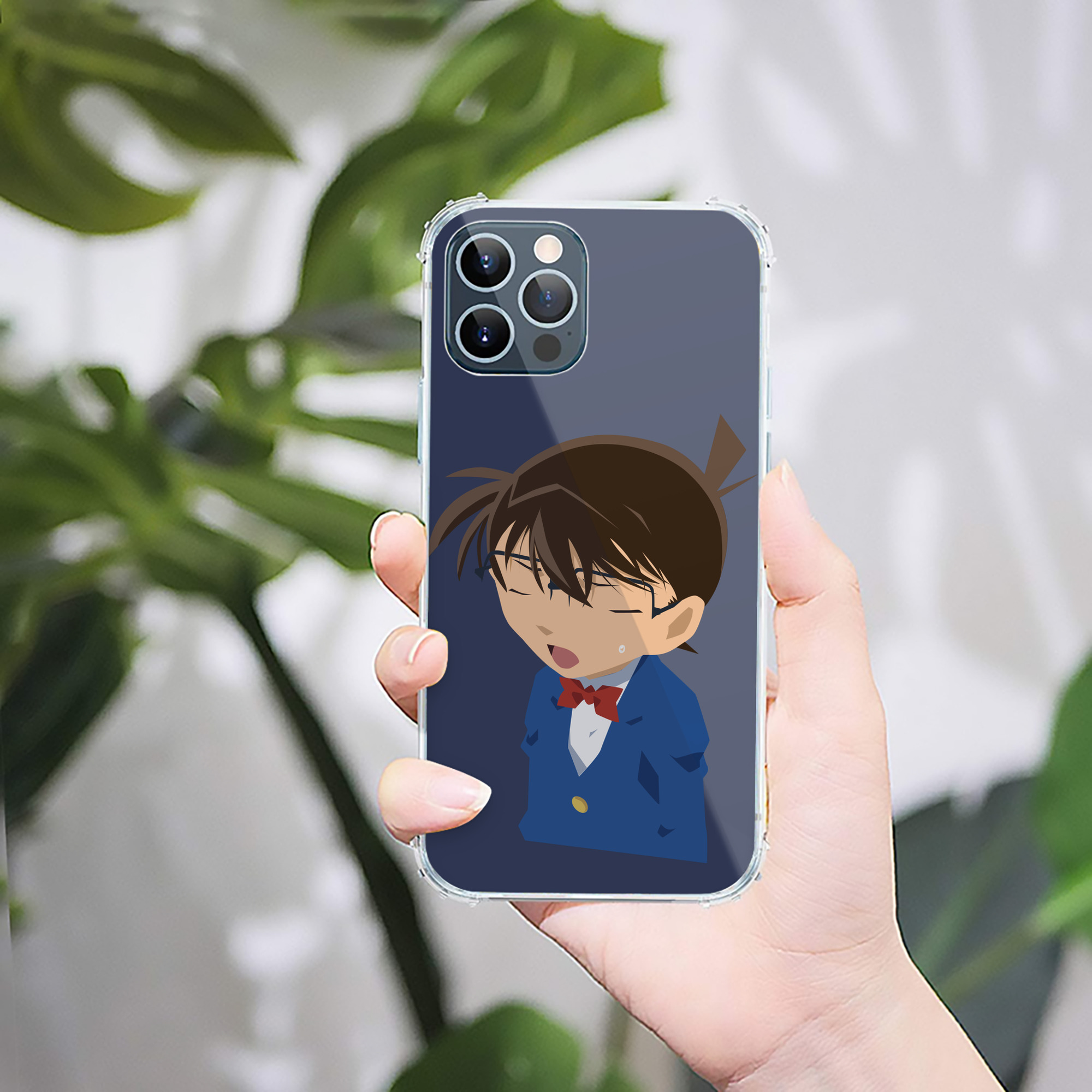 （画像用） 名探偵コナン 江戸川 コナン Detective Conan Conan Edogawa 【iPhone 12シリーズ対応】透明スマホケース（クリアソフトケース）